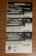 Rare Advertising Vintage FARFISA DOMINIQUE DESIREE Top Class Organs 1978