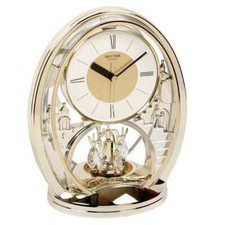 Rhythm Gold Oval Mantel Clock