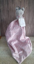 Tu Sainsburys Grey Mouse Pink Floral Baby Comforter Soother BNWT