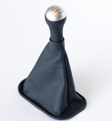 Aluminium black leather gear - aluminium,