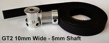 3D Printer GT2 10mm Wide Timing Belt and Pulleys - 20 Teeth 5mm Shaft - Reprap