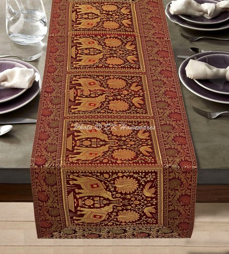 Ethnic brocade dining table - ethnic,
