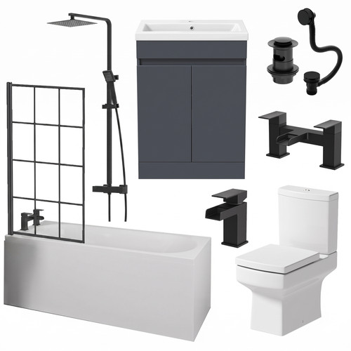 Complete bathroom suite - complete, black