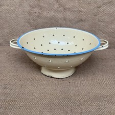 Enamel Colander - Cream And