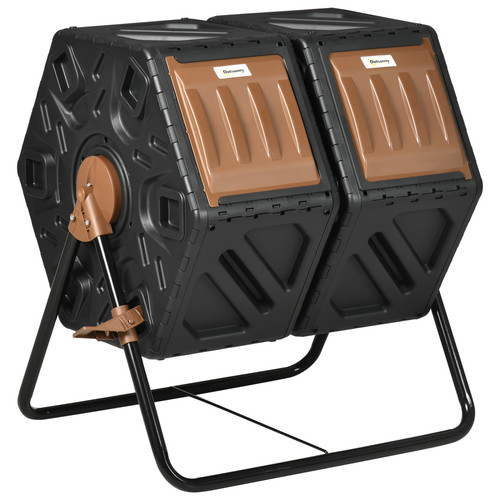 Outsunny 130l compost - outsunny, dual