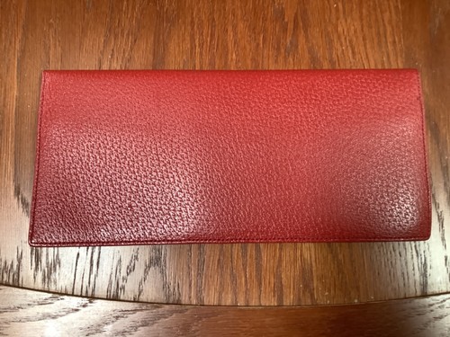 Smythson red leather case - leather,