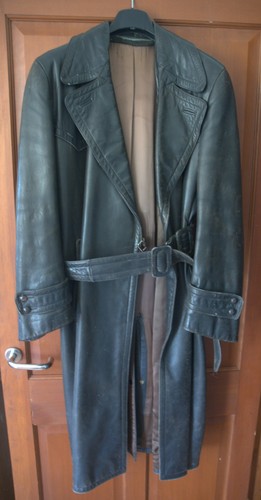 Vintage german leather trench - vintage,