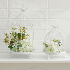 Large Decorative Bird Cage White Round Metal Birdcage Wedding Vintage Decor UK