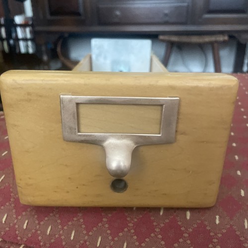 Vintage library card catalog - card,