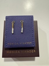 Monica Vinader Pearl Ear Charms BNWB 18ct Gold