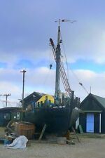 Photo 6x4 Rebuilding project Southwold A wooden fishing boat is being pat c2008
