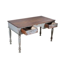 Antique Pale Blue Teak Indian