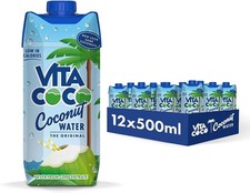 Vita Coco Original Coconut Water Multipack 500 ml x 12, Packed With Electrolytes