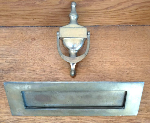 Reclaimed brass letter box - reclaimed,