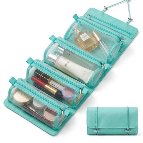 Hanging toiletry bag - roll, up
