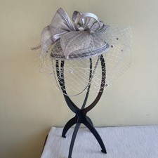 Grey Silver Fascinator
