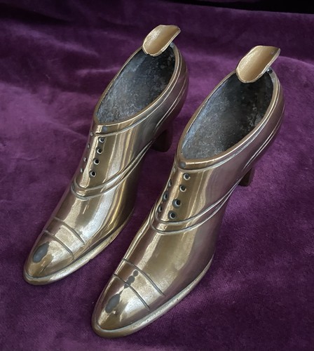 Pair vintage brass - vintage, shoe