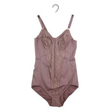 Anita Comfort Fiore Front Zip Corselet Unwired Bodysuit Size 34C Shaping Blush