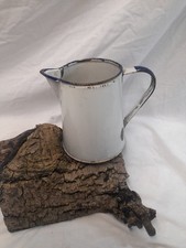 Vintage White Enamel Pitcher
