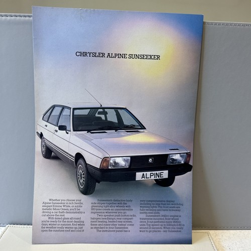 1979 chrysler alpine sunseeker - chrysler,