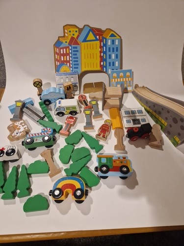 Wooden train set accessories - train,