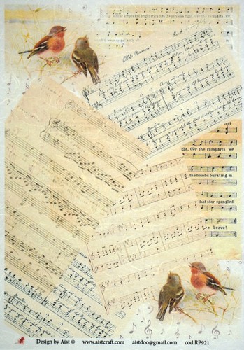 Vintage rice paper - rice, a4