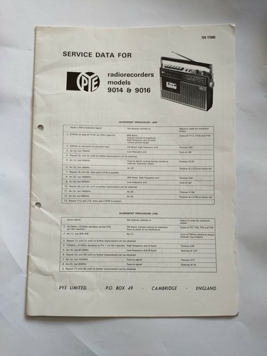 Pye 9014 9016 radiocorder - 9014,