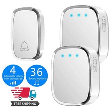 Loud Wireless Doorbell Plug in Cordless Doorbells Waterproof Door Bell Chime Kit