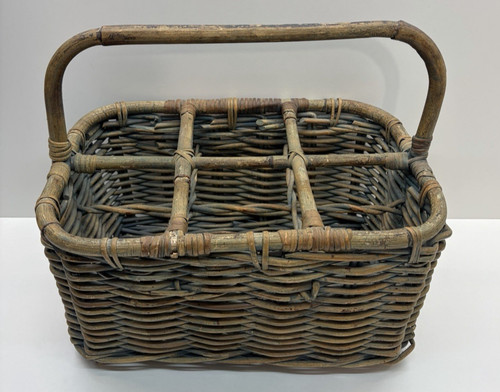 Vintage bottle basket - bottle, 6
