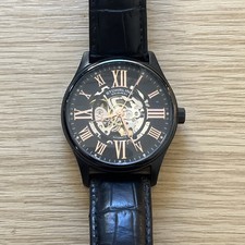 Stuhrling Mens Automatic Self Winding Dress Watch Stainless Steel Mesh Bracelet