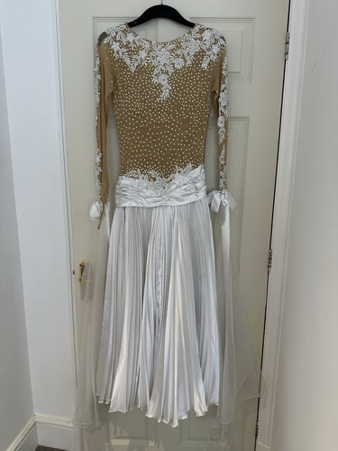 White ballroom dance dress - white,