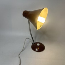 Vintage Retro Searchlight 407A Flexible Brown Desk Lamp Made In Hong Kong