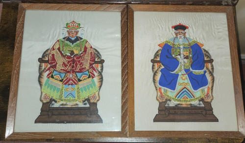 Vintage chinese gouache - vintage,