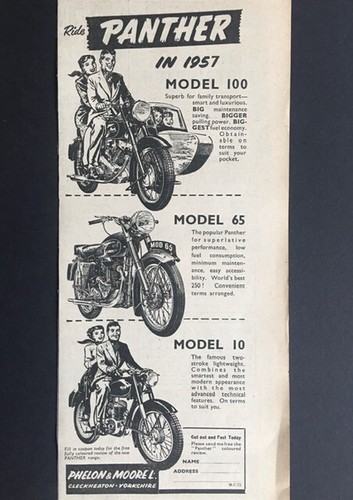 Panther motorcycle model range - motorcycle,