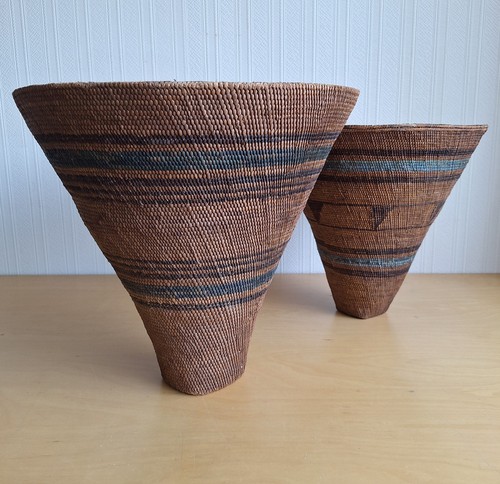 Vintage tutsi rwandan baskets - vintage,