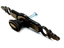 FANCY PULL KEY PLATE HANDLES 128mm antiqued brass handle & metal knob (25)