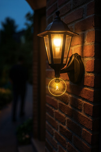 Outdoor wall light lantern - wall, pir