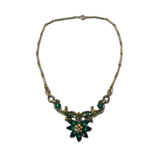 Vintage coro green rhinestone - coro,