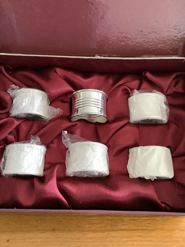 Set silver plated napkin - silver,
