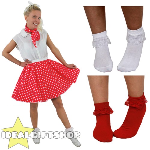 Red white polka dot skirt - red/white,