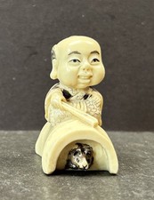 Antique Japanese Netsuke Boy