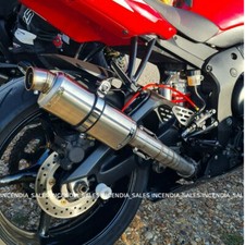 Yamaha YZF R6 Exhaust Silencer Stainless Slip On Can Link Pipe 1998-2005 