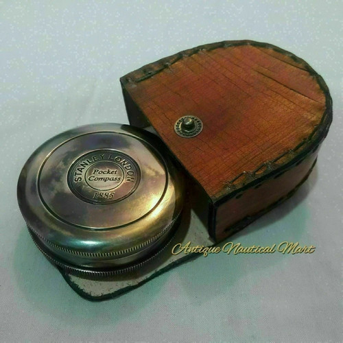 Brass compass stanley london - compass,