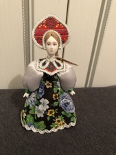 Russian Dolls In Traditional Folk Handmade Craft 