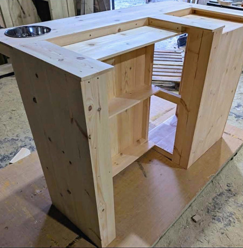 Unfinished pine wood shape - pine,