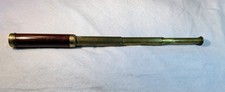Brass & Mahogany Telescope C.1800 George Wilson London (A/F)
