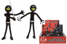 X 1 NINJA BENDABLES -  BENDY MAN! PARTY BAG TOYS GIFT! SENSORY! BEND!