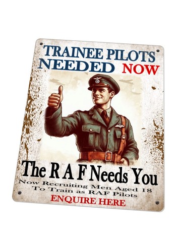 Raf recruitment poster metal - raf,