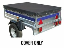 Erde 142 Quality Black Water proof Trailer Cover 1500mm x 1050mm W/ Bungee Cord