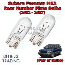 For Subaru Forester Rear Number Plate Bulbs Reg Bulb Light Lights MK2 (02-07)